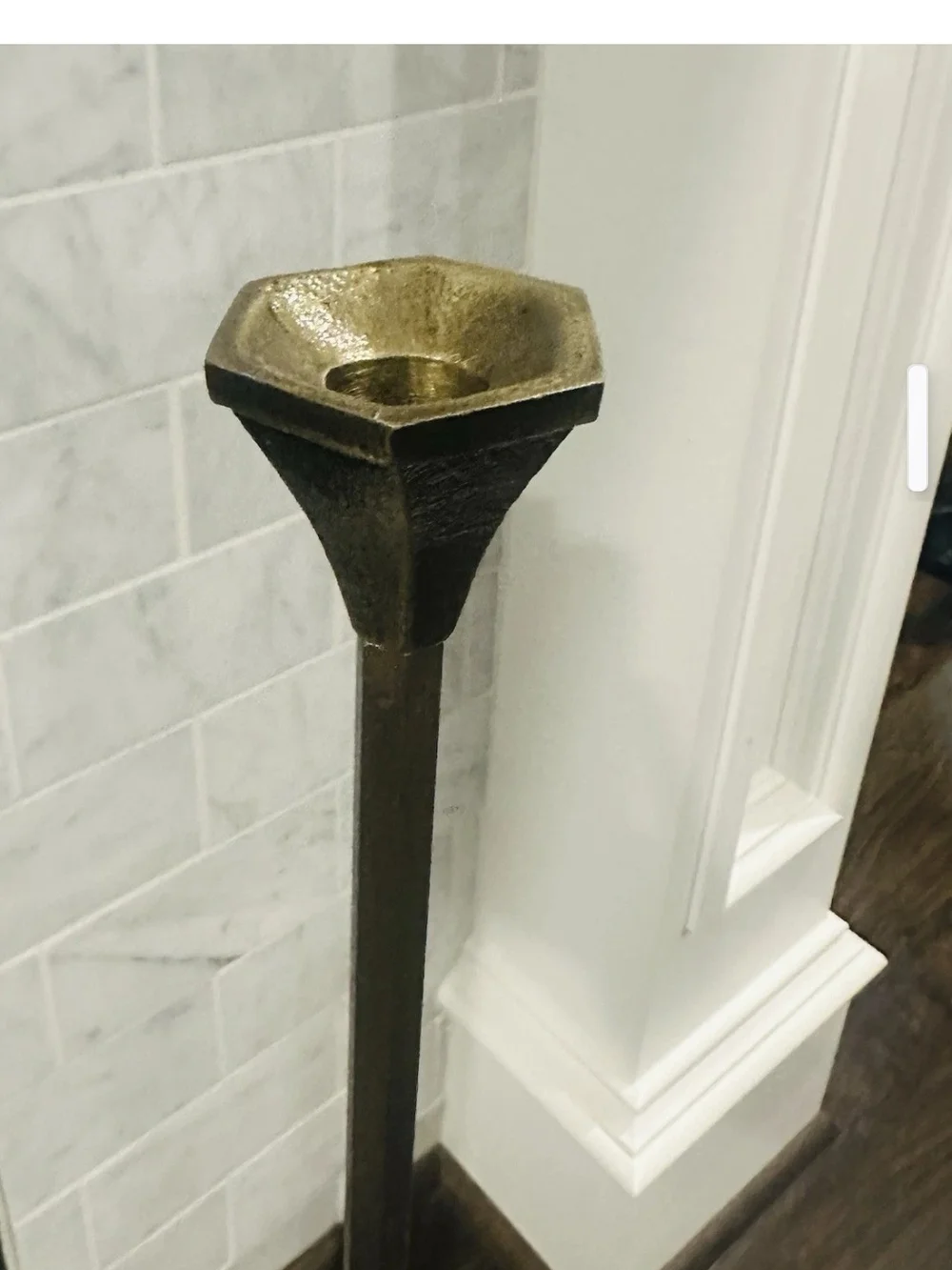 Hearth & Hand Magnolia Brass Finish Floor Candle Holder